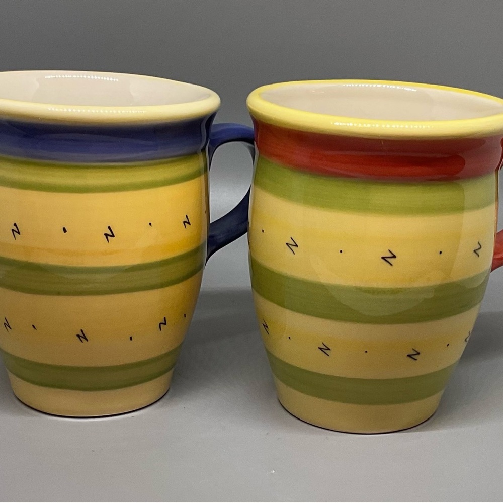 Pfaltzgraff PISTOULET Mug Set of 2 Made in Mexico 10oz NWOT